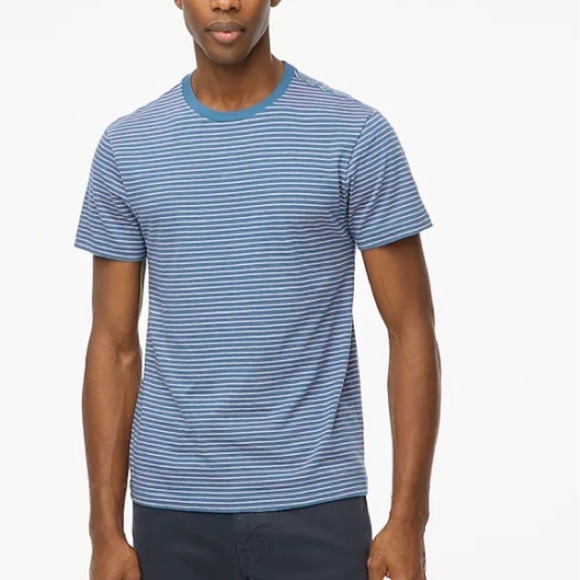 J crew Striped classic tee Estate Blue Washed Peony - Picture 2 of 3